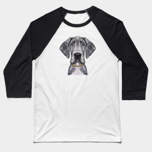 Cute Great Dane Drawing Baseball T-Shirt